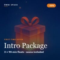 Ōmni Space Intro Package: 3 × 90-minute floats at 50% off
