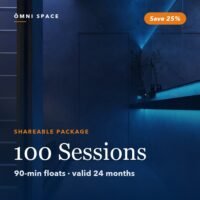 Ōmni Space shareable package: 100 float sessions